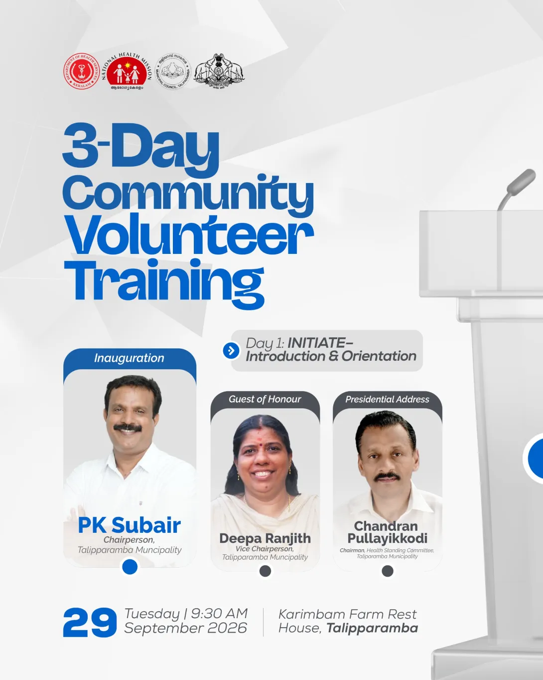 3 Day Community Volunteer Training